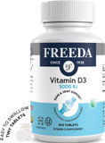 Freeda Vitamin D3-5000 Iu  High-Potency Vitamin D For Bone Strength & Immune Support  Easy-To-Swallow Tablets  100 Tiny Tablets