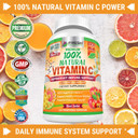 Fresh Healthcare 100% Natural Vitamin C - 500Mg From Rose Hips, Acerola Cherry & Camu Camu - High Absorption Immune Support, Skin, Joint & Collagen Booster With Citrus Biflavonoids - 120 Capsules