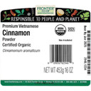 Frontier Co-Op Organic Ground Cinnamon, 1.9 Ounce Bottle, Gourmet Quality Cinnamon, Full Balanced Spicy Flavor, Kosher