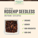 Frontier Co-Op Organic Seedless Rosehips, 1Lb Bulk Bag | 100% Natural Dried Rose Hips For Rosehip Tea Organic, Powder, Oil And More