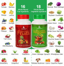 Fruit And Veggies Supplement Ingredients Natural  2 Bottles 180 Total Vegetarian Capsules | Balance Of Natural 16+18 Whole Fruits & Veggies Blend | Fresh Superfood Formula With Vitamins And Minerals