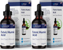 Fulvic Humic Acid Liquid Supplement. Plant Derived Mineral Drops, Over 75 Trace Minerals For Energy Boost. Up To 8 Months Supply. Concentration 250%. 2Oz Each. 2 Bottles