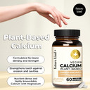 Future Kind Vegan Calcium Supplement - Plant-Based Calcium Magnesium Supplement Sourced From Iceland For Teeth & Bone Support (60 Capsules)