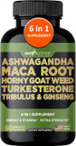 Gade Nutrition Ashwagandha With Maca Root, Horny Goat Weed, Turkesterone Supplement, Tribulus Terrestris, Panax Ginseng | 90 Vegetable Capsules For Energy, Stamina, Performance. | Made In Usa