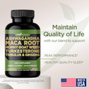 Gade Nutrition Ashwagandha With Maca Root, Horny Goat Weed, Turkesterone Supplement, Tribulus Terrestris, Panax Ginseng | 90 Vegetable Capsules For Energy, Stamina, Performance. | Made In Usa