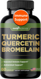 Gade Nutrition Turmeric Quercetin With Bromelain Supplement | Supplement In Capsules For Immune Support, Allergy Relief, Joint Support | Non-Gmo, Gluten-Free, Made In Usa