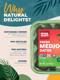 Natural Delights Organic Medjool Dates  Large & Plump Usda Certified , Non-Gmo Verified, Good Source Of Fiber, Naturally Sweet Fruit Snack, Perfect For On-The-Go - Whole Medjool Dates Organic, 1 Lb Oz Container