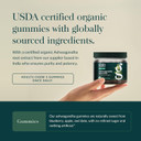 Gaia Herbs Organic Ashwagandha Gummies, Stress Support, Cinnamon, Ginger, Gluten Free, Vegan, 120 Count