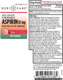 Gericare Aspirin Adult Chewable 81 Mg Tablets 36 Ct