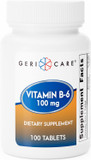 Gericare Vitamin B-6 100Mg, 100 Tablets  Daily Nutritional Support For Healthy Brain Function, Mood Enhancement, Circulatory Health & Metabolism  Helps Combat Fatigue & Promote Overall Wellness