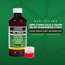 Geri-Tussin Dm Liquid Cold Cough Syrup By Gericare| 2-In-1 Maximum Strength Cough Suppressant Dextromethorphan & Expectorant Guaifenesin| Non-Drowsy Cough Relief Syrup & Chest Decongestant|16 Fl Oz