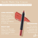 Glo Skin Beauty Suede Matte Lip Crayon (Heirloom) - Longwearing Formula Stays On All Day, With Conditioning Shea Butter + Mango Seed Oil For A Velvety Smooth Finish