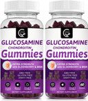 Glucosamine Chondroitin Gummies With Msm & Elderberry  Extra Strength Mobility & Flexibility Support, Antioxidant Immune Supplement For Women & Men
