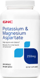 Gnc Potassium And Magnesium Aspartate 250Mg Supplement, Helps Regulate Water Balance, 240 Servings