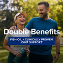 Gnc Triple Strength Fish Oil Plus Joint Omega 3, 1000Mg Epa And Dha, Heart Health, Plus Fast 5 Day Comfort, Brain, Skin, And Eye, Antioxidants And Botanical Extracts, Control Fish Burps, 30 Servings