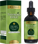 Go Nutrients Thyroid Edge  Thyroid Support For Women & Men - Natural Herbal Blend Supplement Rich In Iodine For Energy & Enhanced Wellness - High Absorbing Liquid Drops, 2Oz Bottle