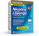 Goodsense Coated Ice Mint Nicotine Polacrilex Lozenges, 2 Mg, Stop Smoking Aid, 80 Count