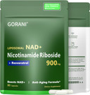 Gorani Nad+ Supplement 900Mg, Nicotinamide Riboside, Liposomal Resveratrol, Quercetin (3)