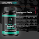 Gorilla Mind Calm (120 Capsules) - Potent Relaxation & Stress Reduction | Cortisol & Stress Modulator | Enhanced Recovery
