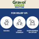Gravol Ginger Nighttime Tablets For Upset Stomach & Nausea, 16Ct With Melatonin