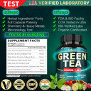Green Tea Extract Pill Egcg 16000Mg Per Serving With 12000Mg Green Tea, 2000Mg Garcinia Cambogia & 2000Mg White Kidney Bean - Support Body Balance, Heart & Immune Health - 120 Capsules 2 Month Supply