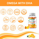 Greenfield Nutritions Smart Kids Halal Omega 3 Gummies With Dha - 60 Halal Vitamins For Kids, Supports Brain & Immune Health - Vegan, Non-Gmo, Gluten, Gelatin-Free And Peanut-Free Halal Gummy Vitamins