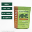 Greens First Dream Protein Plant-Based Vegan Powder - Usda Organic Pumpkin, Hemp & Pea Protein - Gluten-Free, Non-Gmo, No Added Sugar (Caramel Cappuccino, 27.42 Oz)