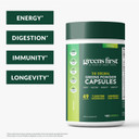 Greens First Pro Phytonutrient Capsules - 30 Servings - 54 Antioxidant Superfoods, Organic Fruits & Vegetables - Prebiotics, Probiotics & Digestive Enzymes - Dairy & Wheat-Free, Non-Gmo - 180 Capsules