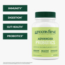 Greens First Probiotics - 20 Billion Cfu Of Beneficial Bacteria - Fos Soluble Fiber - Supports Gut, Digestive Health, And Skin Appearance - 30 Servings/Capsules