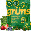 Gruns Adults Super Greens Gummies, Multivitamin Superfood Gummy Bears With Spirulina, Chlorella, Prebiotics & Fiber For Digestive Health, Adaptogens Supplement With 20 Vitamins & Minerals, 28 Count