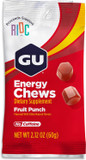 Gu Energy Chews, Fruit Punch Energy Gummies With Electrolytes, Vegan, Gluten-Free, Kosher, Caffeine Free, And Dairy-Free On-The-Go Energy For Any Workout, 12 Bags (24 Servings Total)