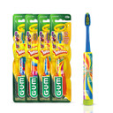 Gum Crayola Twistables Toothbrush For Kids , Soft Bristles Children & Toddler Toothbrush With Holder , For Ages 3+, 1Ct (4Pk)