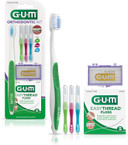 Gum Orthodontic Kit  Features Orthodontic Toothbrush, 3 Proxabrush Sizes And Shred-Resistant Easythread Floss, And Mint Ortho Wax