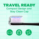 Gum Sonic Powered Toothbrush, Tapered Bristles Clean Below The Gumline, Bundle, Black, 1 Handle(1Ct) + 2 Refills(2Ct. 1Pk)