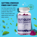 Gut Glow Fiber Gummies  Prebiotic Fiber Supplement With Inulin & Apple Pectin  Sugar-Free, Vegan, & Non-Gmo  Magnesium Glycinate For Digestion Health  Berry Flavor  60 Gummies