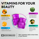 Hair Skin And Nails Gummies With Biotin Collagen Keratin Astragalus - Hair Growth Supplement & Hair Vitamins For Hair Loss For Women & Men, Hair Skin And Nails Multivitamin B7 Gummies, 60 Gummy Bears