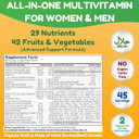 Halal Multivitamins For Women, Men & Adults, 30 Servings | Iron, Vitamin A, B6, B12, Biotin, Niacin, C, D3, E, Zinc, Calcium, Folic Acid, Coq10 | Halal Vitamins