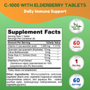 Halal Vitamin C-1000Mg Tablets, 60 Days Supply. Immune Support Supplement With Vitamin C, Elderberry, Quercetin, Rose Hips & Rutin. Vegetarian, Non-Gmo, Sugar Free & Keto Friendly