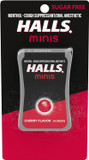 Halls Minis Cherry Flavor Sugar Free Cough Drops, 24 Drops