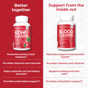 Health Plus Blood Cleanse Dietary Supplement (90 Capsules) & Advanced Kidney Cleanse With Cranberry Extract, Turmeric, Coq10 (60 Capsules) - Natural, Gluten-Free, Supports Kidney & Urinary Wellness