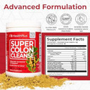 Health Plus Super Colon Cleanse, 12 Oz Powder, 68 Servings - Natural Detox, Digestive Constipation Relief, Gentle Gut Cleanse With Psyllium Husk & Senna Leaf