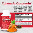 Health Plus Turmeric Curcumin, 90 Capsules, 30 Serving