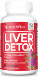 Health Plus, Liver Detox, Natural Herbal Liver Support & Detox Supplement With Milk Thistle, Dandelion And Turmeric Root, 60 Capsules