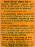 Herb Pharm Certified Organic Black Cohosh Liquid Extract For Female Reproductive System Support - 1 Ounce (Dblkco01)