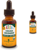 Herb Pharm Kids Certified-Organic Alcohol-Free Cough Crusader Wild Cherry Formula And Immune Fortifier Formula Bundle, 1 Fl Oz And 1 Ounce
