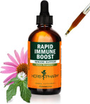 Herb Pharm Organic Rapid Immune Boost: Fast-Absorbing Tincture For Adults, Echinacea Tincture With Goldenseal, Ginger Extract & Elderberry, Immune Support Supplement & Wellness Aid, 1 Oz