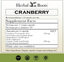 Herbal Roots Extra Strength Cranberry Pills For Women & Men With Organic Nettle | Urinary Tract Health | 60 Vegan Capsules