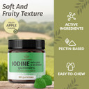 Herbamama Iodine Gummies - Potassium Iodine, Zinc & Selenium For Immune Defense & Brain Support - Vegan, Non-Gmo Immune Support Supplement - 60 Pectin-Based Apple-Flavored Chews