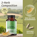 Herbamama Irish Sea Moss Capsules - 1600Mg Sea Moss And Bladderwrack For Immune Support - Vegan, Non-Gmo Immunity Supplement For Overall Support, 250 Caps