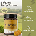 Herbamama Reduced Glutathione Gummies - 500Mg L-Glutathione For Liver Cleanse Support - Vegan, Non-Gmo Liver Supplement - 90 Pectin-Based Banana-Flavored Chews